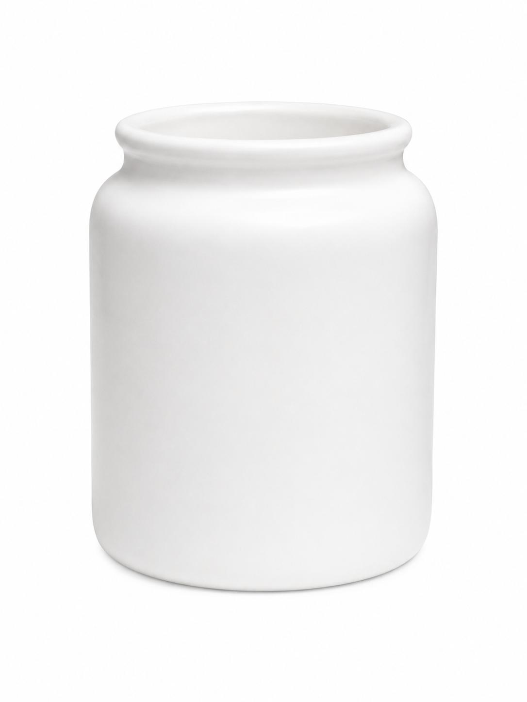 Jarrón blanco mate