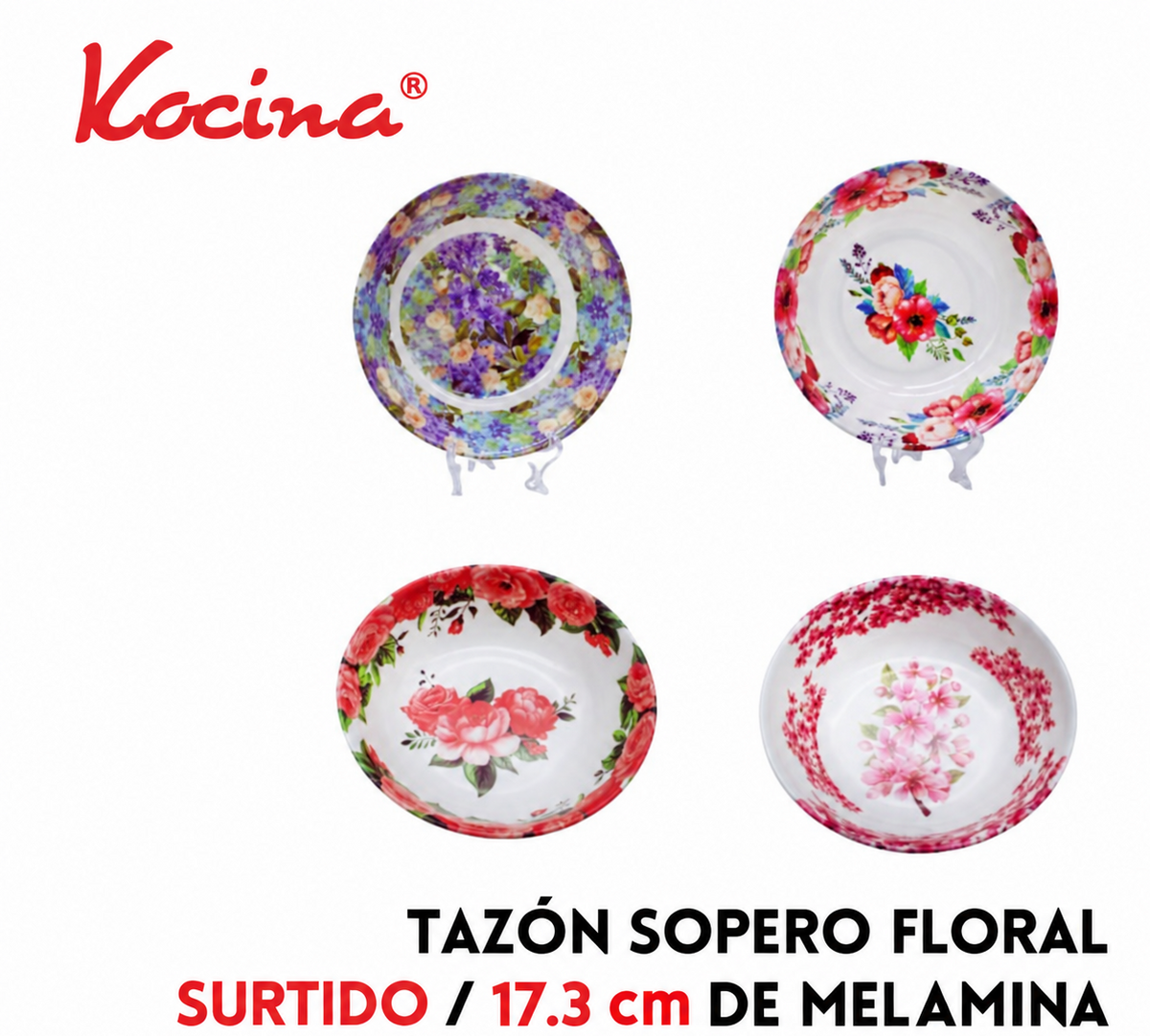 Tazón sopero floral
