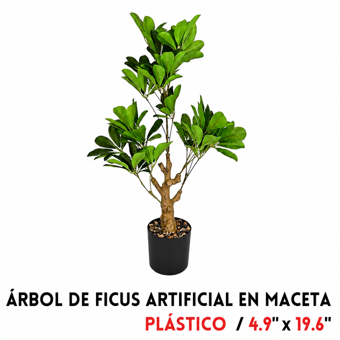 Árbol de ficus artificial en maceta