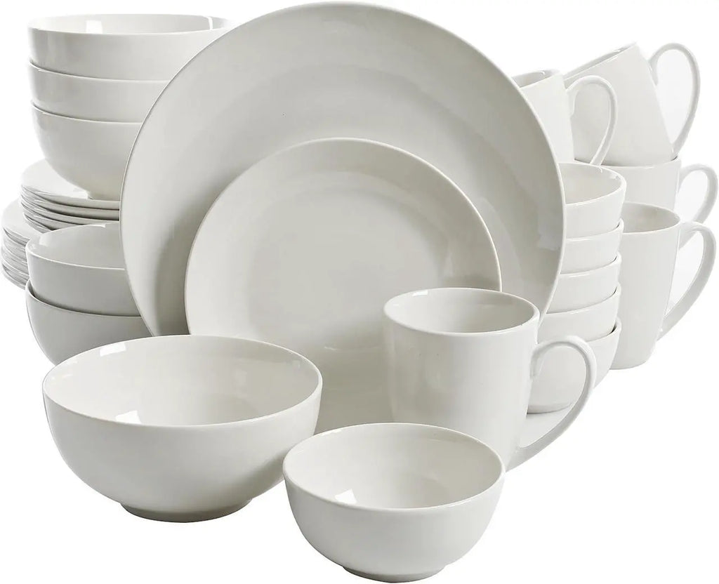 Vajilla de cerámica blanca 30 piezas Ogalla Gibson Home