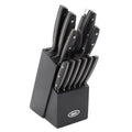 Juego de cuchillos de 14 piezas de acero inoxidable con bloque de almacenamiento de madera Oster Riggins
