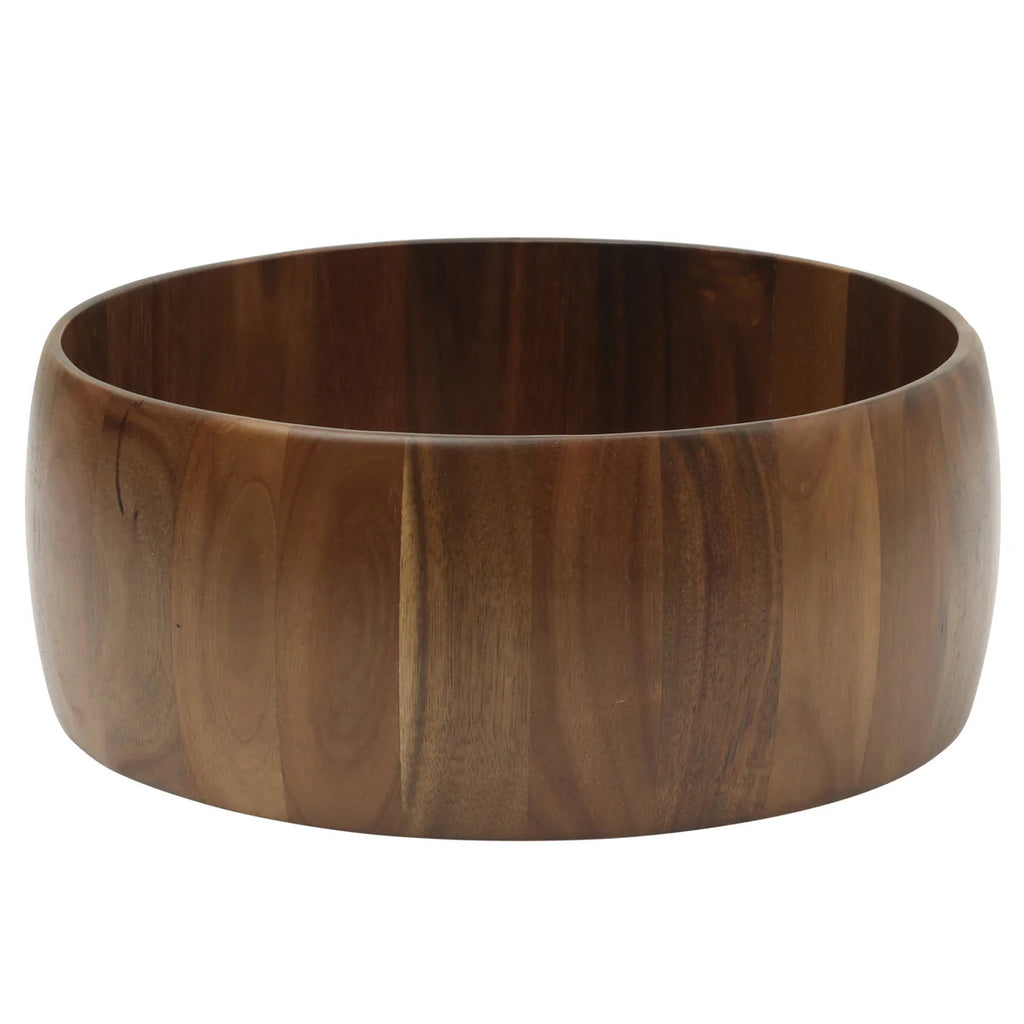 Gibson Home Laurelton Juego de 3 piezas grandes de madera de acacia de 13" para servir ensaladas con 2 herramientas para servir