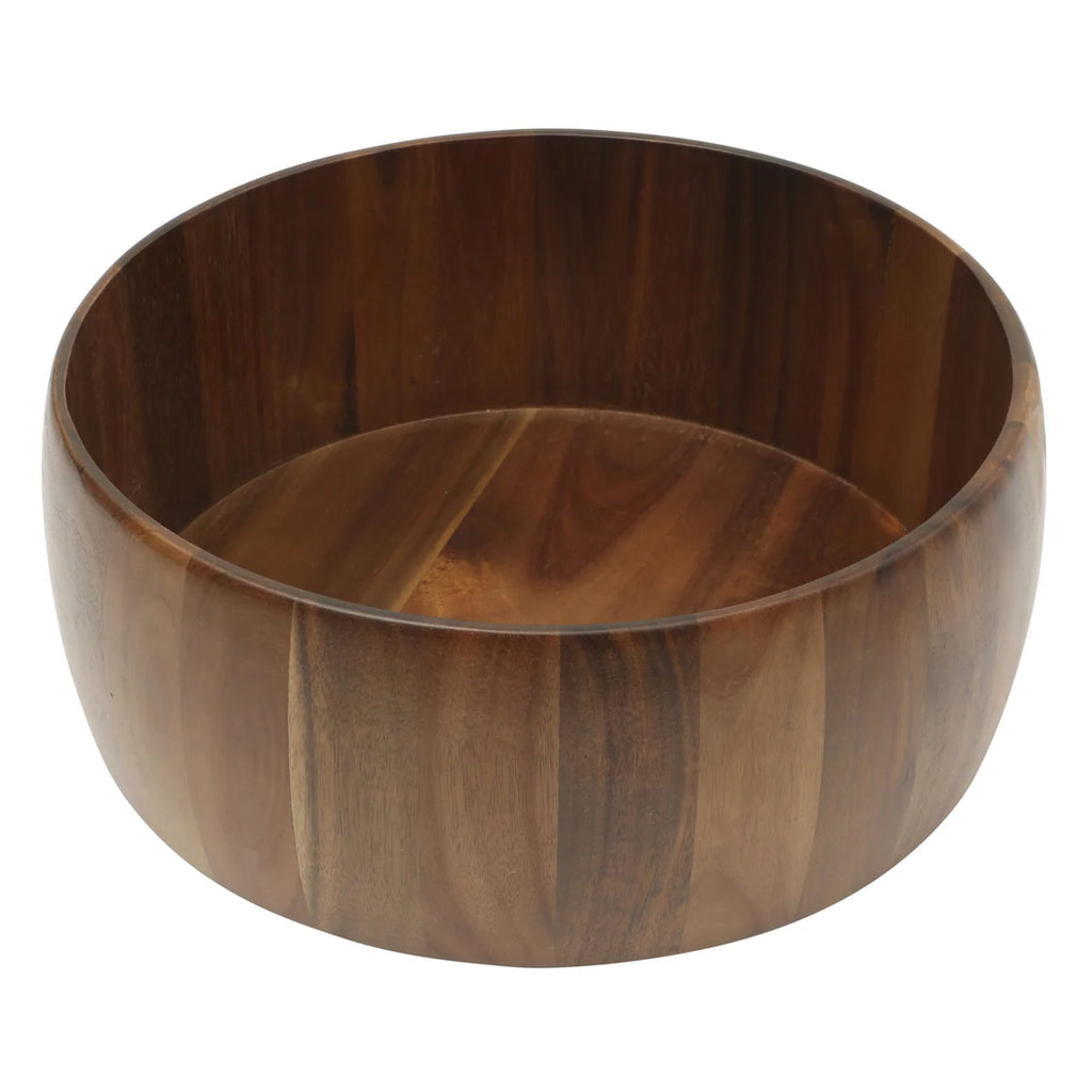 Gibson Home Laurelton Juego de 3 piezas grandes de madera de acacia de 13" para servir ensaladas con 2 herramientas para servir