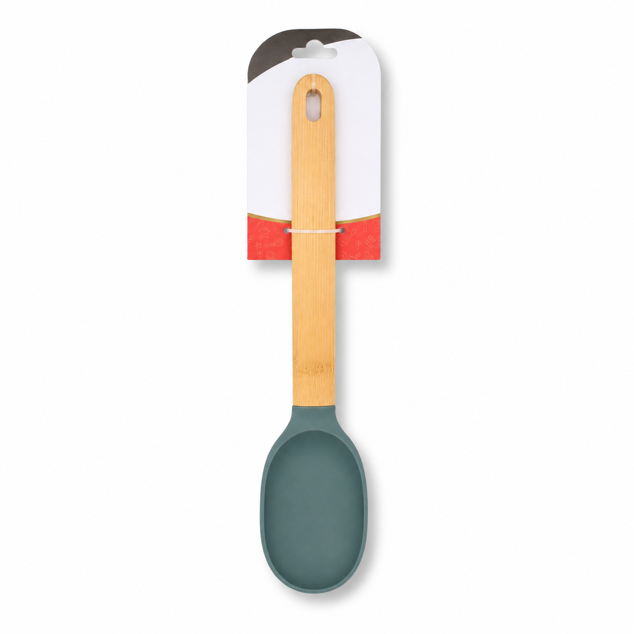 Cuchara de silicón con mango de madera Kocina
