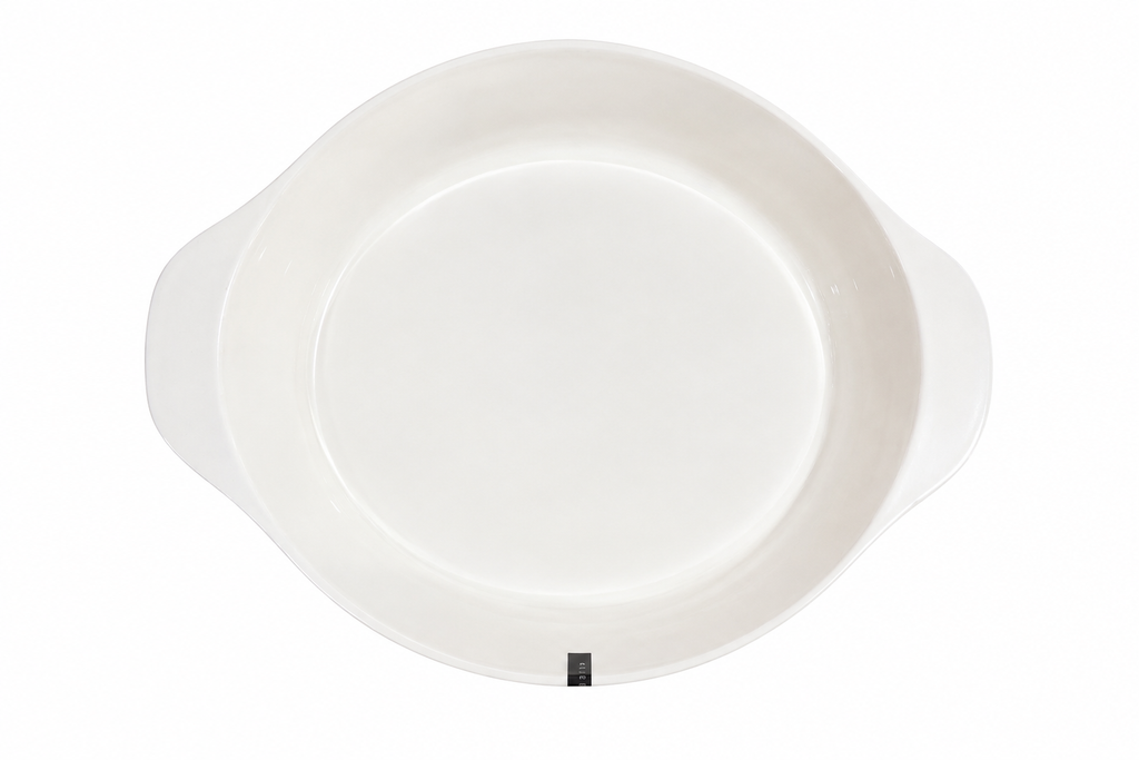 Refractario oval de cerámica con puntos 2.8 l