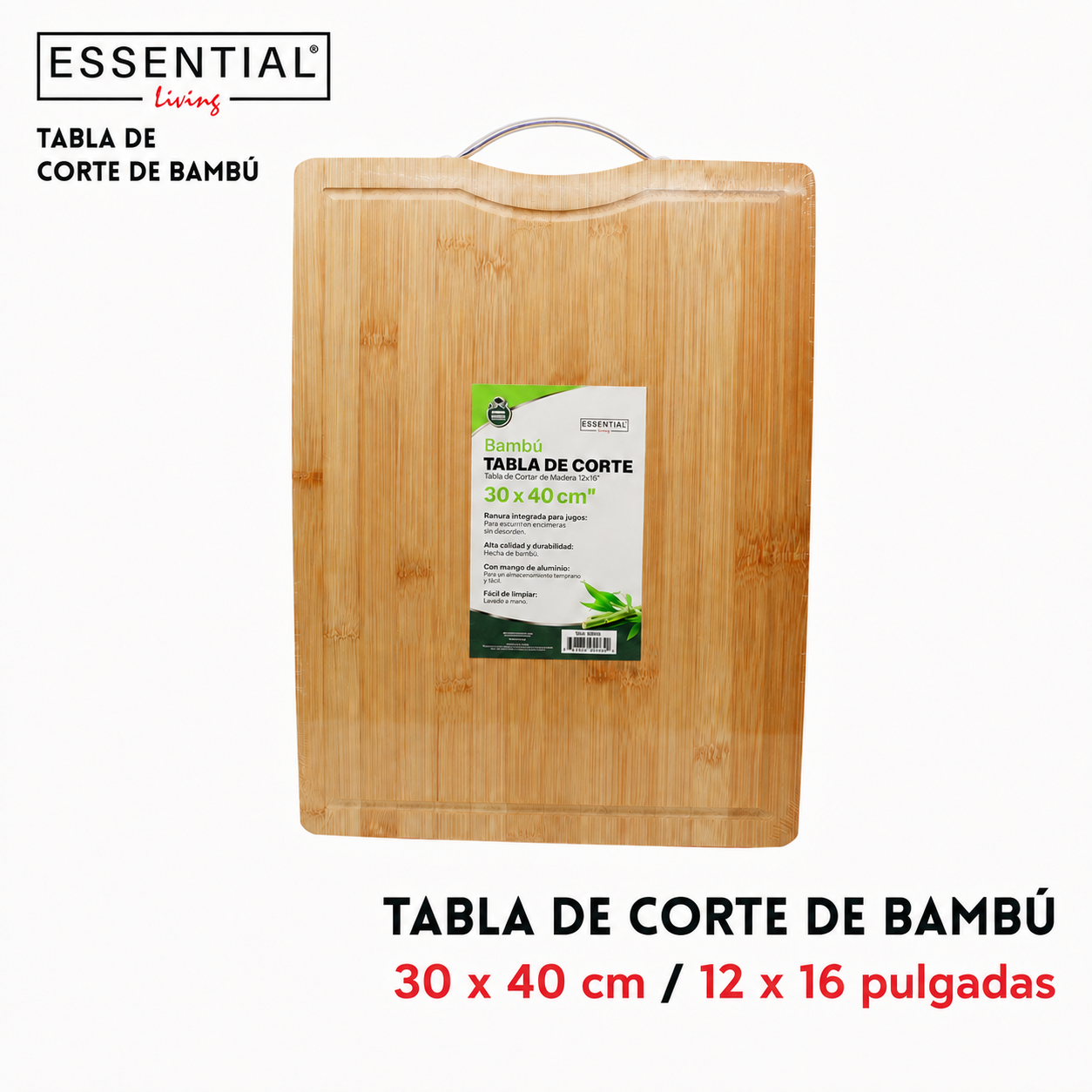 Tabla de bambú para cortar 30x40 cm