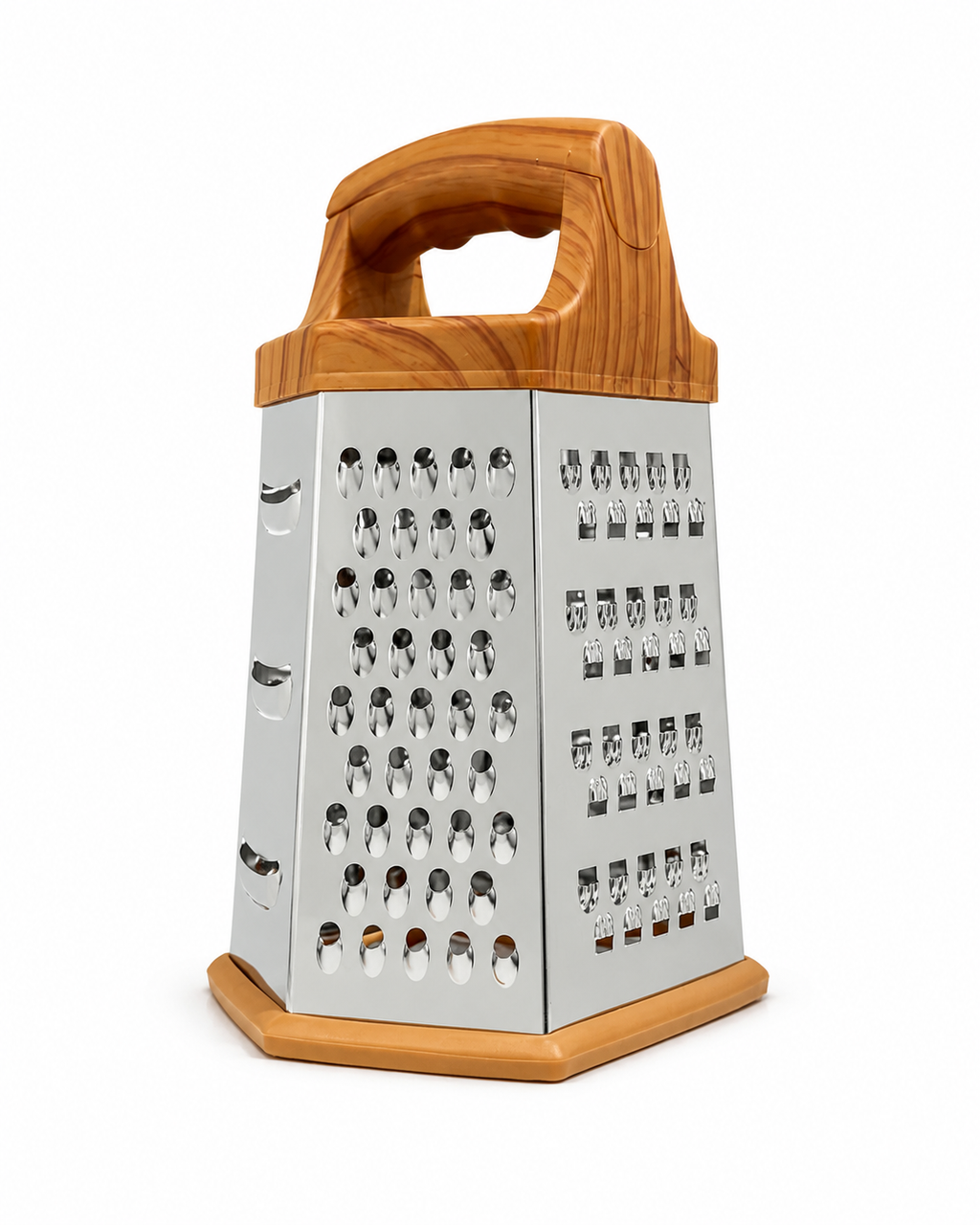 Rallador de queso de 6 lados con base silicona