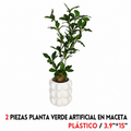 Maceta con planta artificial
