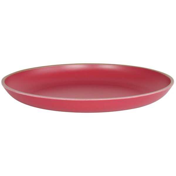 Juego de 4 platos llanos de melamina Rockabye en color rojo