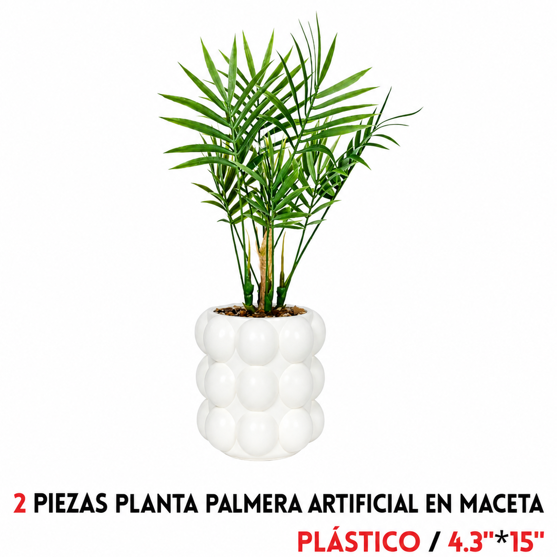 Maceta con planta artificial