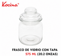 Frasco de vidrio con tapa de 575 ml
