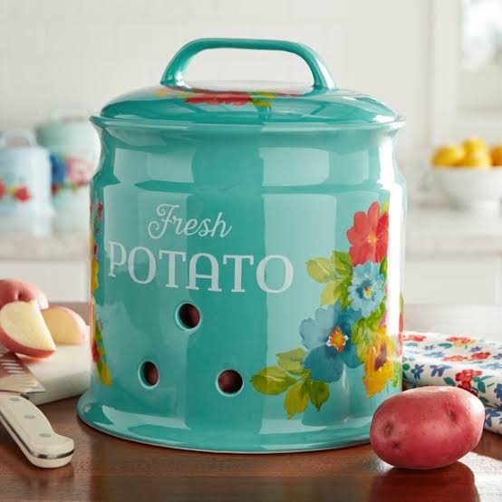 Recipiente para patatas The Pioneer Woman Breezy Blossoms de 24 cm de gres decorado