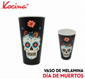 Vaso de melamina día de muertos