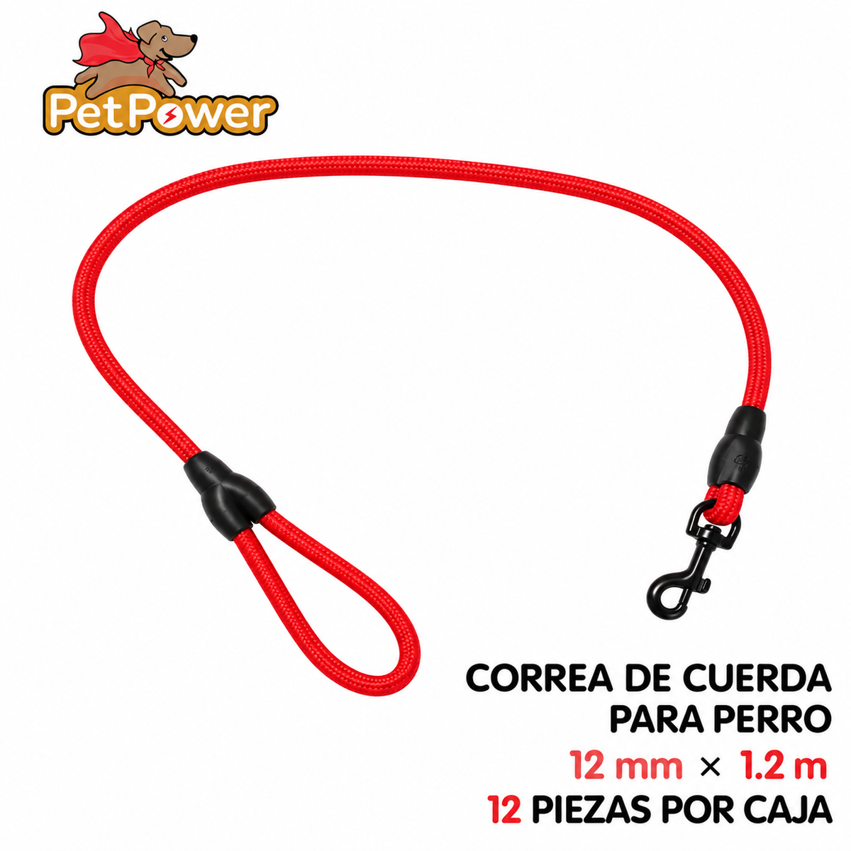 Correa de cuerda para perro 1.2 m