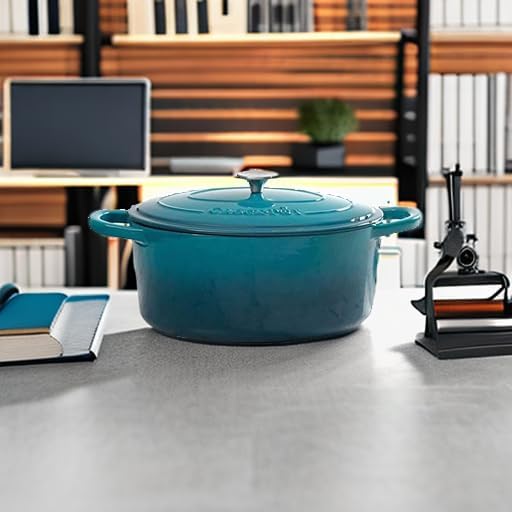 Olla de hierro fundido esmaltada turquesa con tapa Crockpot 6.6 l