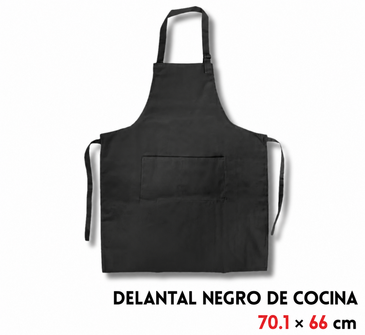 Delantal negro de cocina