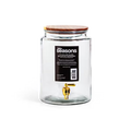 Dispensador de bebidas de vidrio Hy-Vee Seasons de 4.9 litros