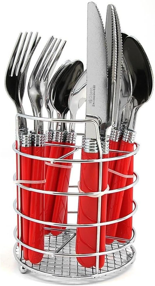 Juego de cubiertos con escurridor de acero inoxidable Gibson