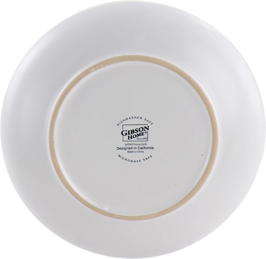 Vajilla cerámica Rockaway blanca de 12 piezas Gibson Home