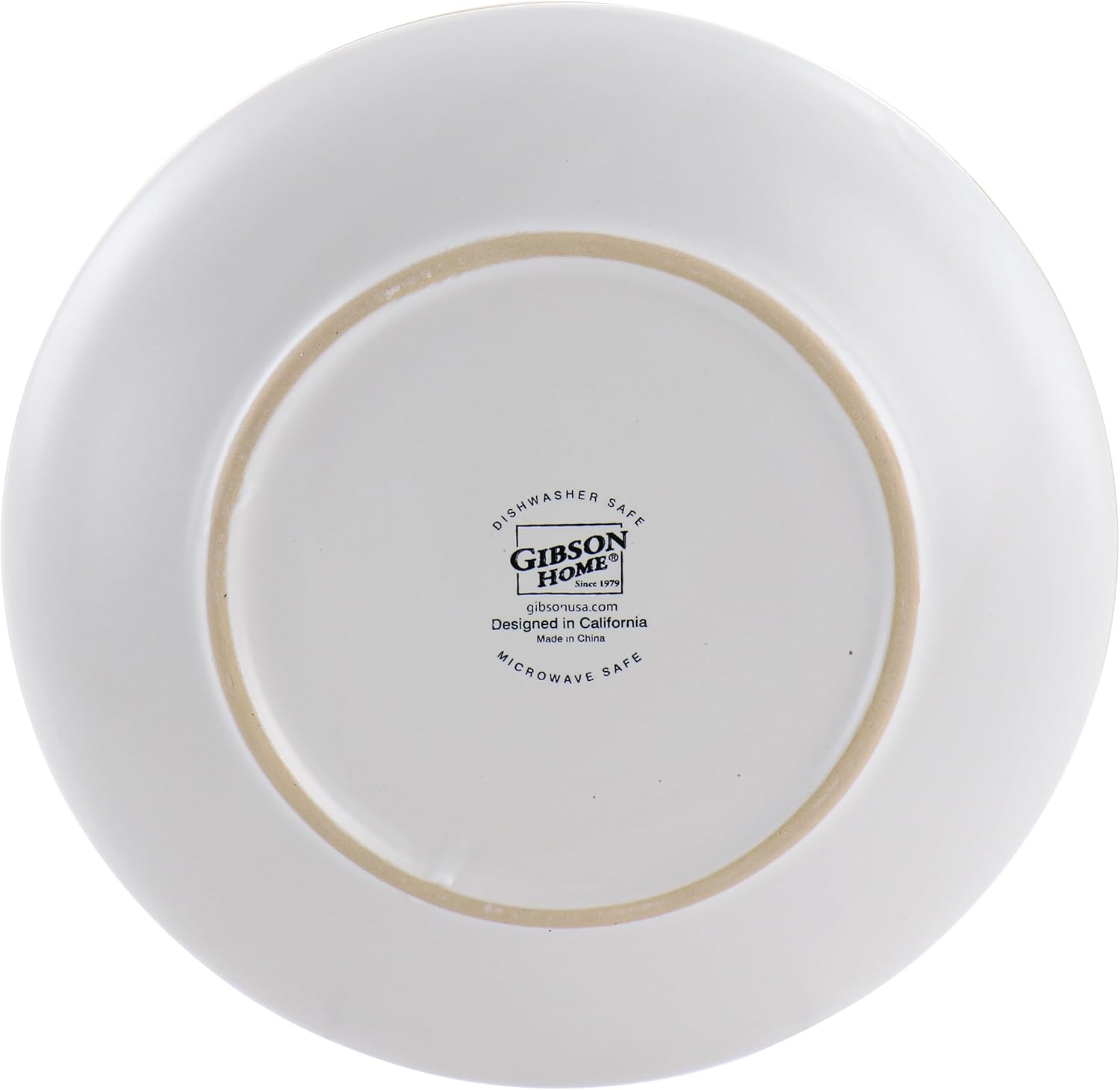 Vajilla cerámica Rockaway blanca de 12 piezas Gibson Home