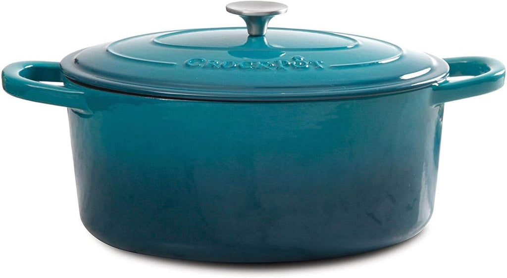 Olla de hierro fundido esmaltada turquesa con tapa Crockpot 6.6 l