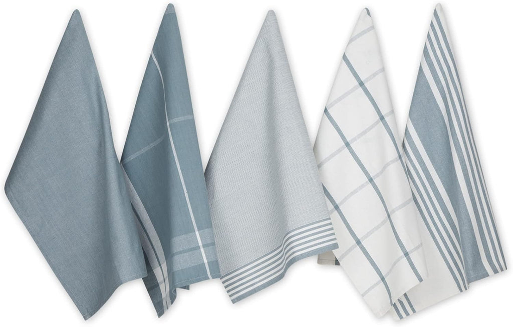 Set de 5 toallas para cocina azul náutico