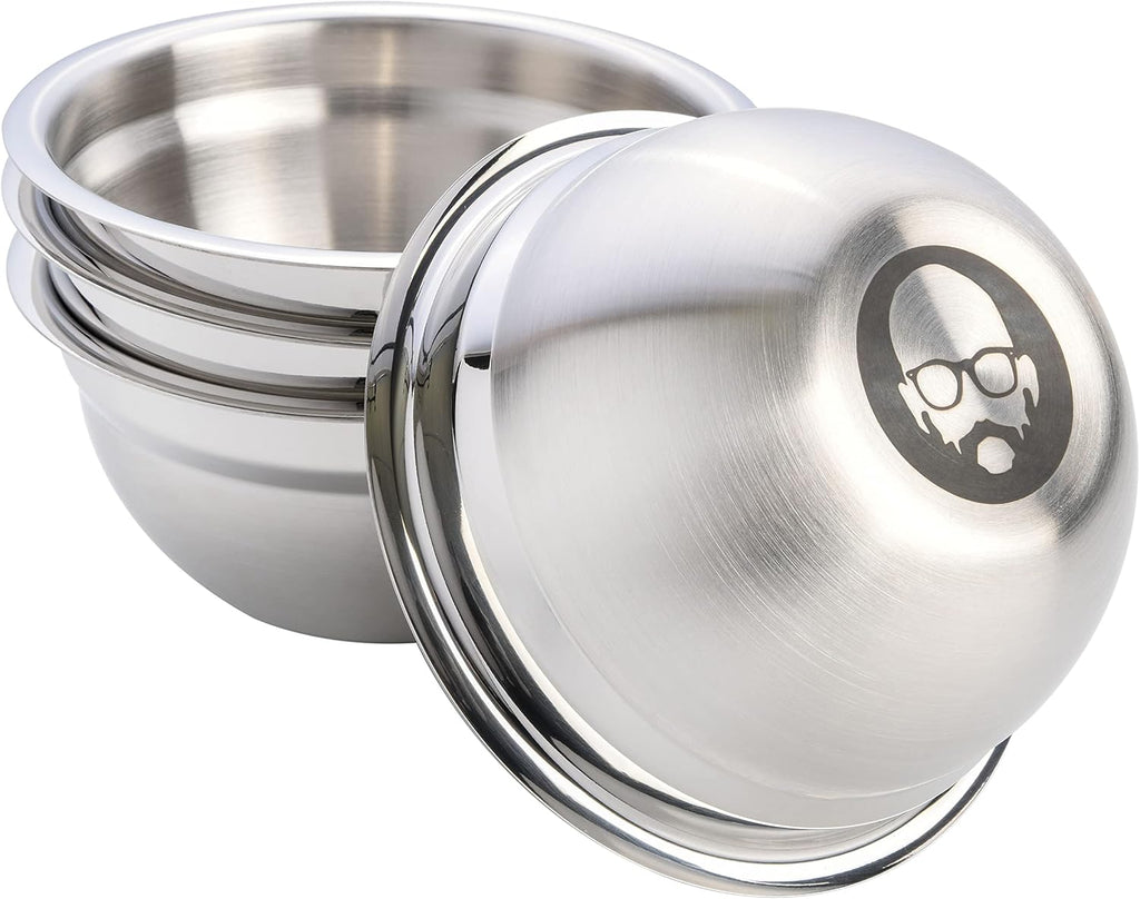 Juego de 4 mini tazones de acero inoxidable Babish
