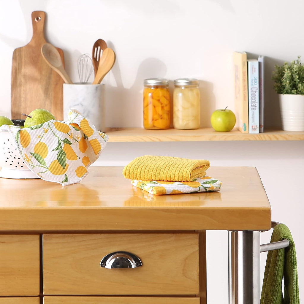 Set de 4 toallas para cocina Lemon Print