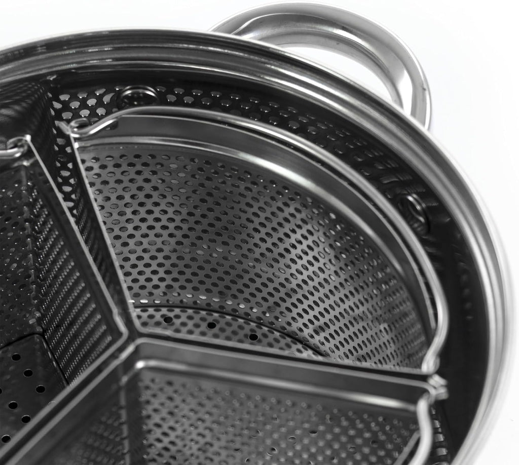 Olla Holandes de acero inoxidable con tapa y 3 divisores de seccion 3.7 l Oster