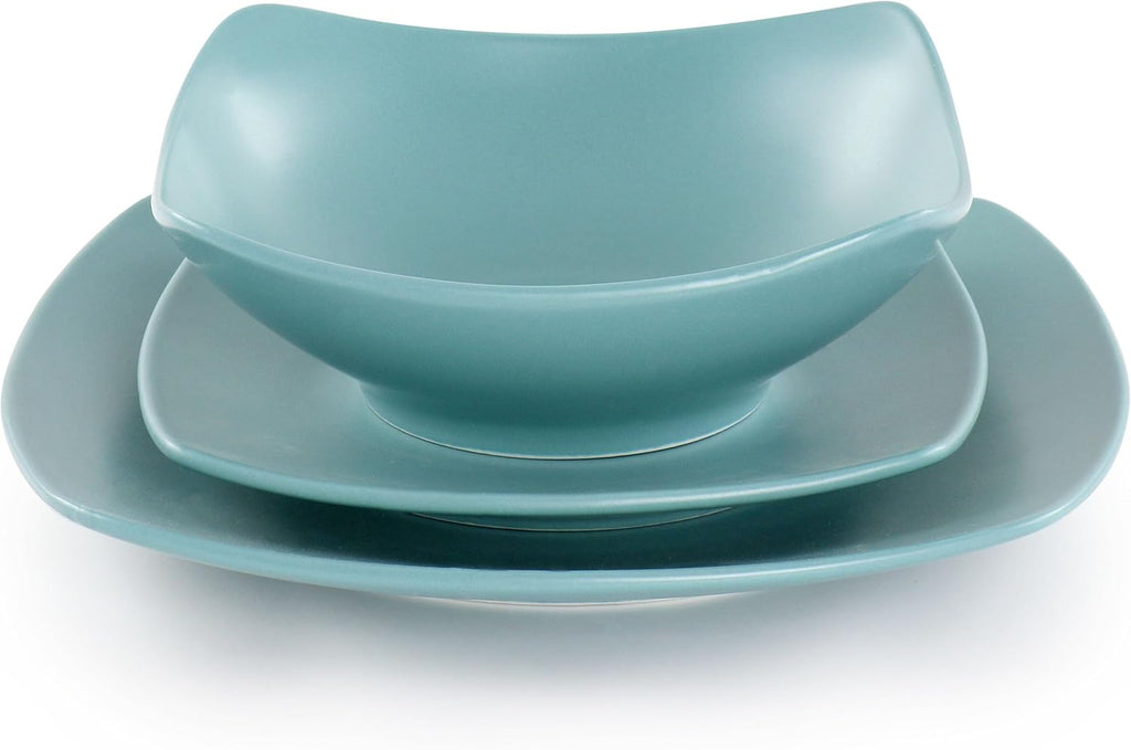 Juego de Vajilla de cerámica fina de 8 piezas Gibson Home