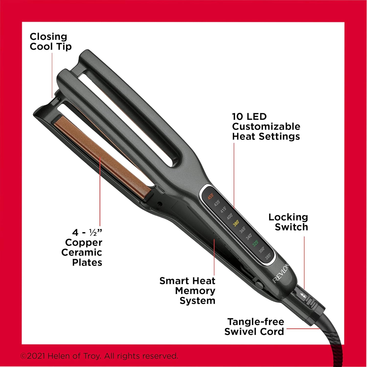 Plancha para cabello de cerámica REVLON KOLE