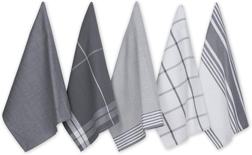 Set de 5 toallas para cocina grises