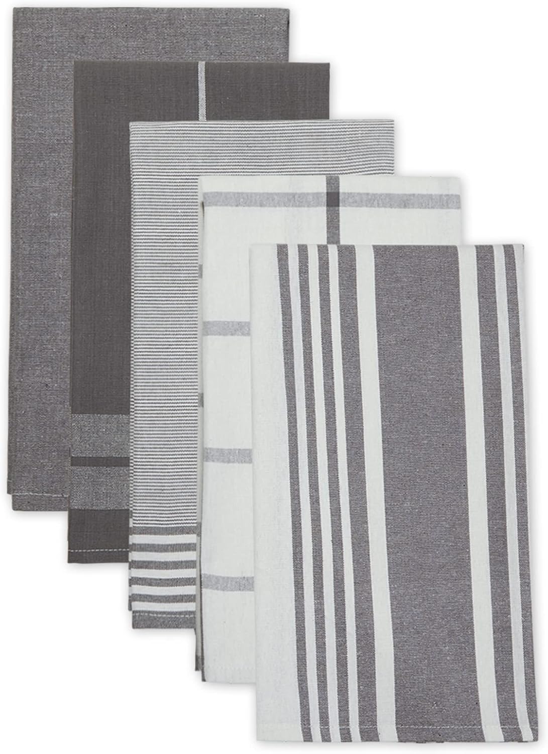 Set de 5 toallas para cocina grises