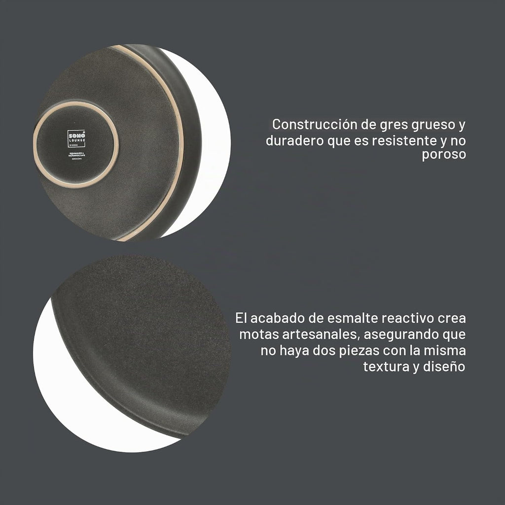 Juego de vajilla de cerámica de cerámica de 12 piezas Gibson Elite Pasco