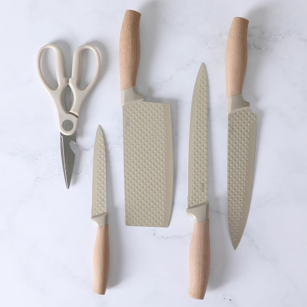 Juego de bloque con cuchillos de cocina de 6 piezas Oster Gunderson