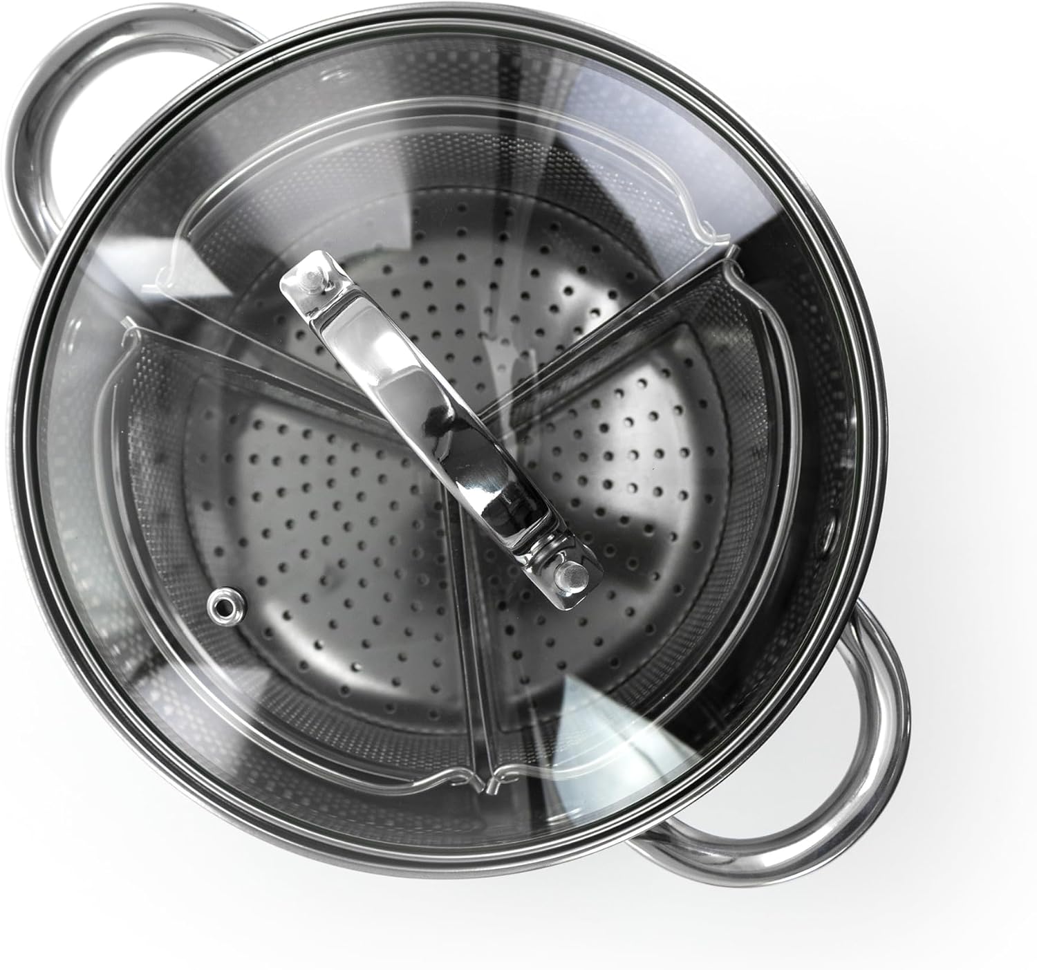 Olla Holandes de acero inoxidable con tapa y 3 divisores de seccion 3.7 l Oster