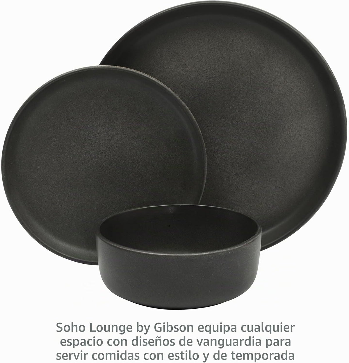 Juego de vajilla de cerámica de cerámica de 12 piezas Gibson Elite Pasco