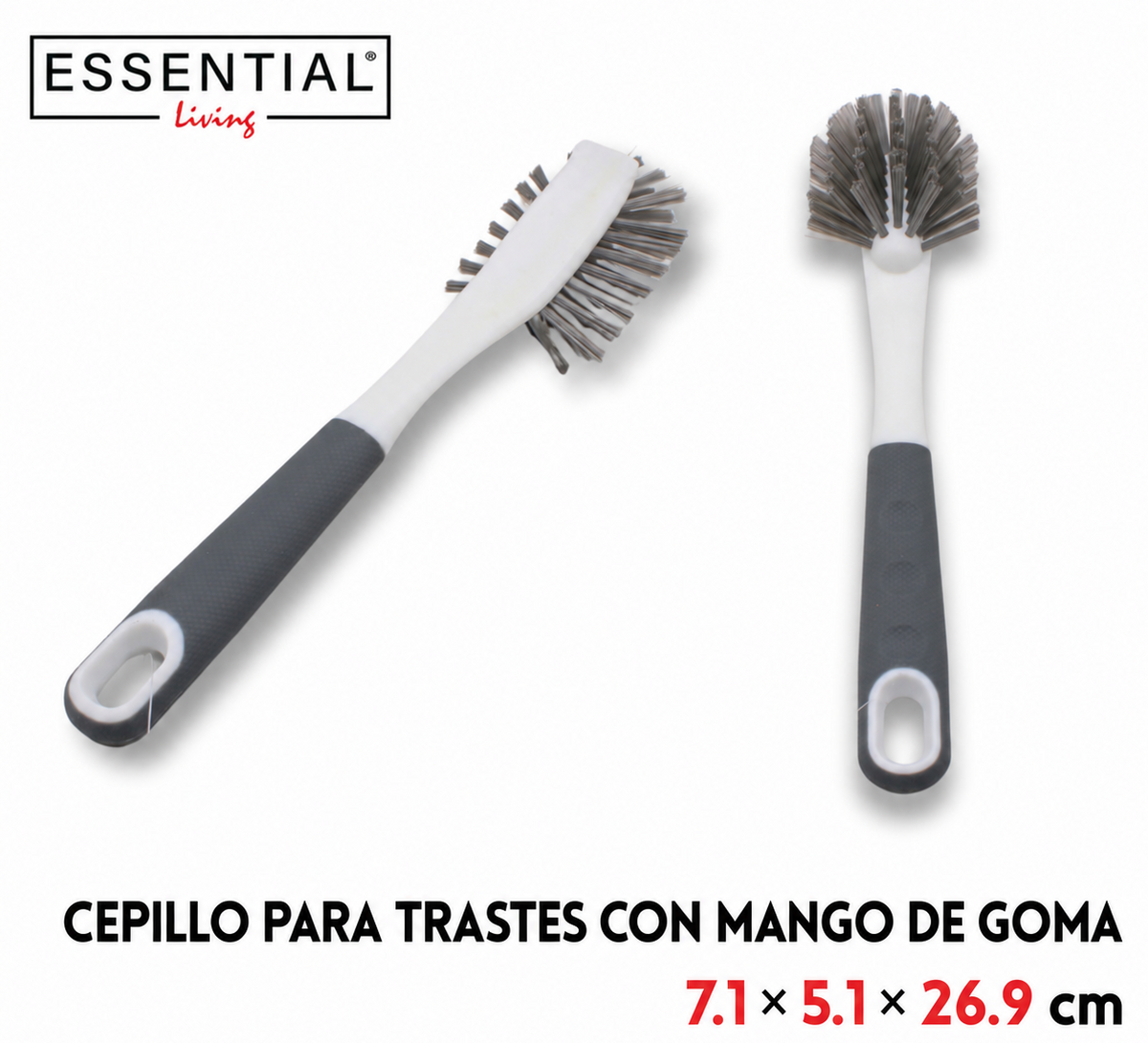 Cepillo para trastes con mango de goma