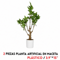 Maceta con planta artificial