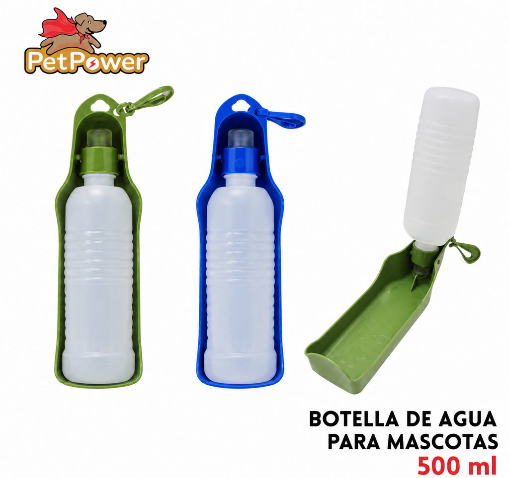 Botella de agua para mascotas 500 ml