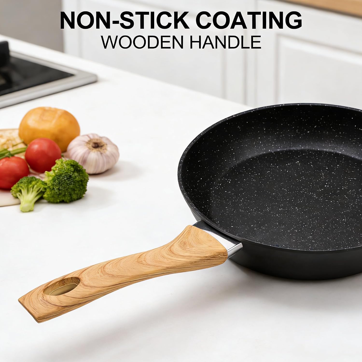 Sartén marmoleado anti adherente 24 cm Kocina