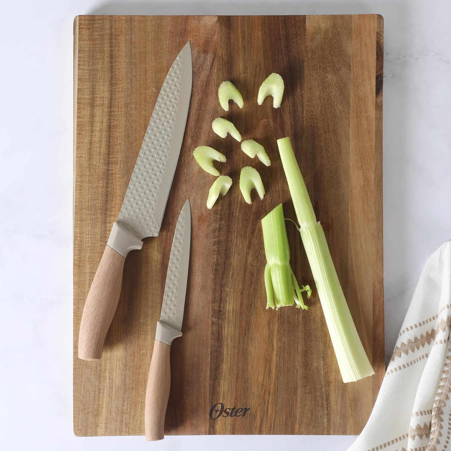 Juego de bloque con cuchillos de cocina de 6 piezas Oster Gunderson
