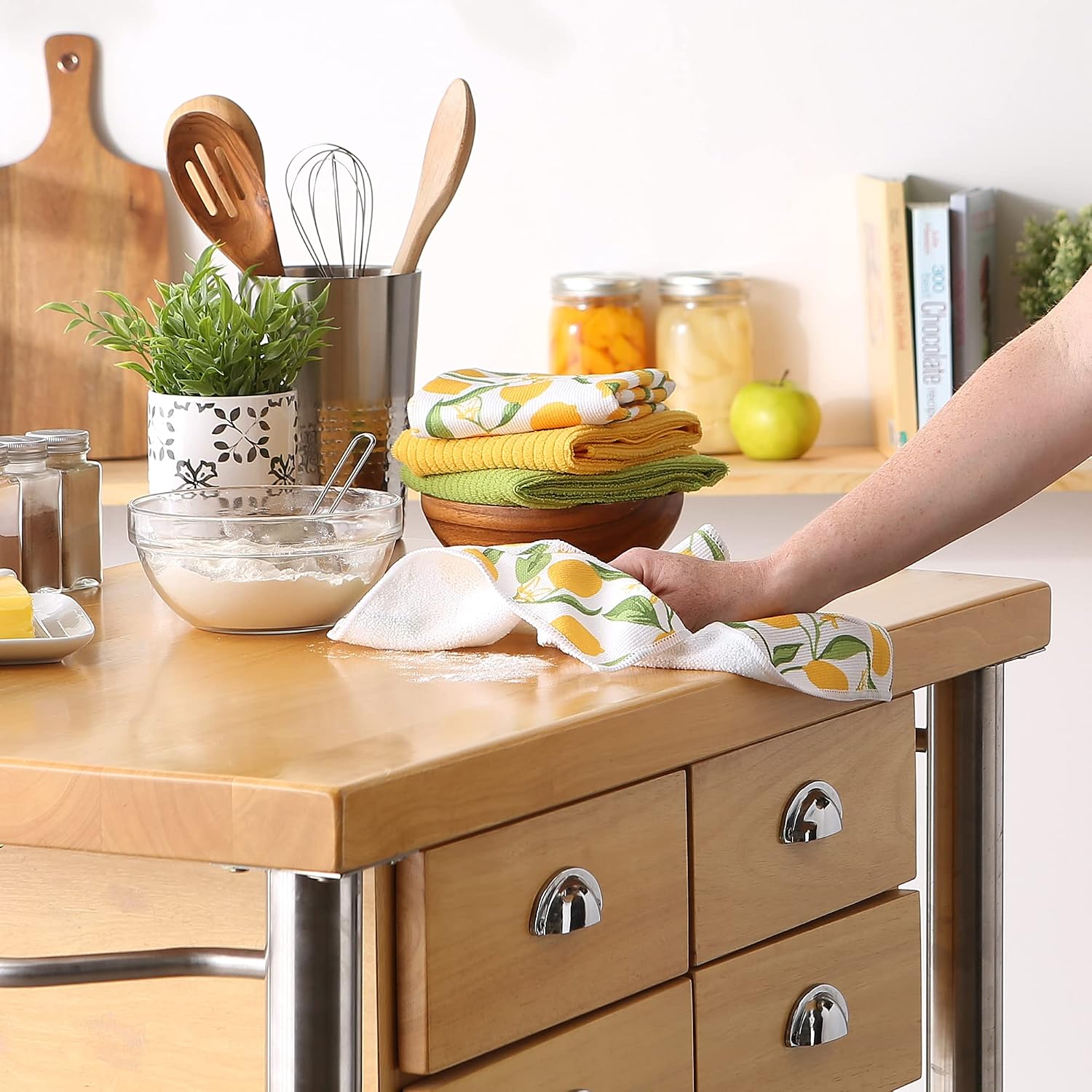 Set de 4 toallas para cocina Lemon Print