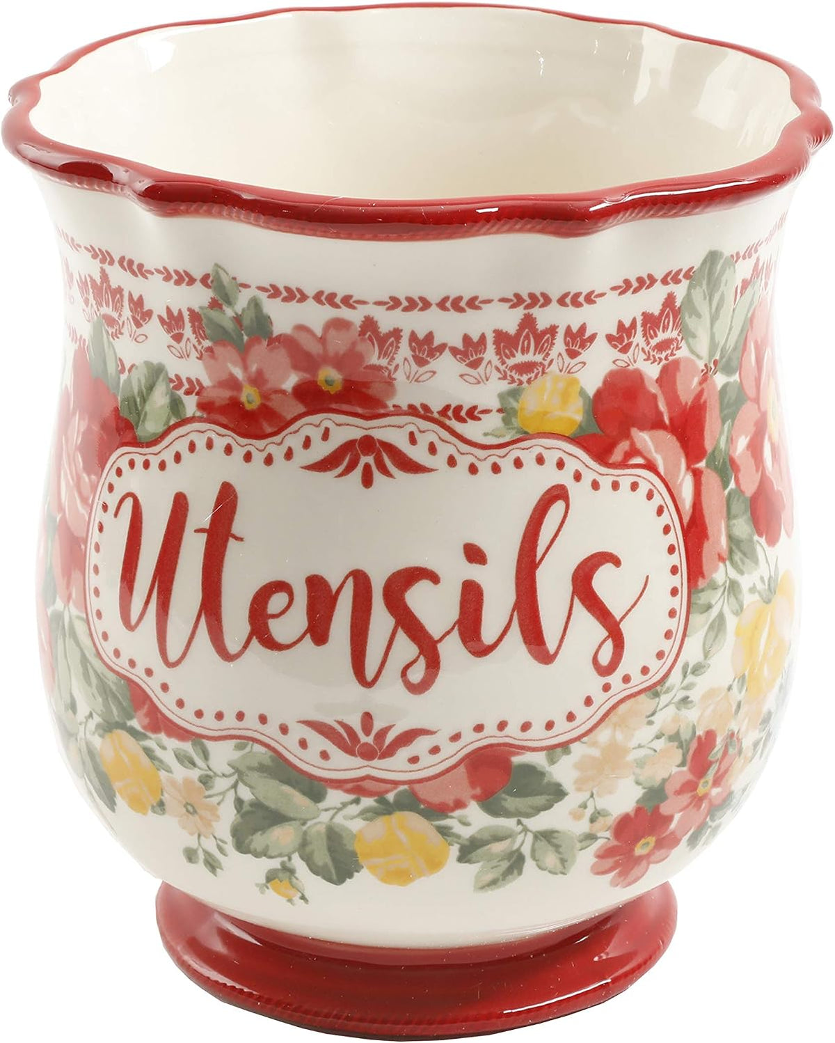 Porta utensilios vintage floral Pioneer Woman