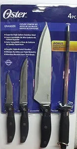 Juego de 3 cuchillos con afilador Oster