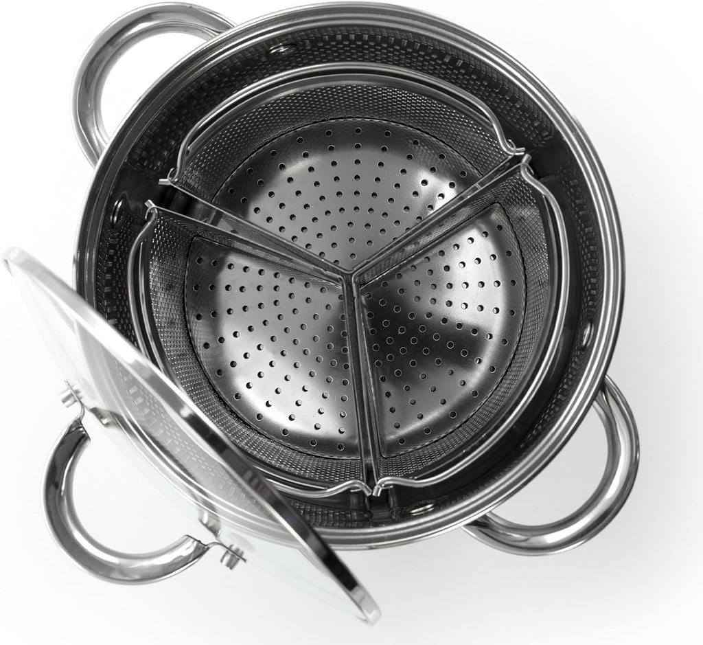 Olla Holandes de acero inoxidable con tapa y 3 divisores de seccion 3.7 l Oster