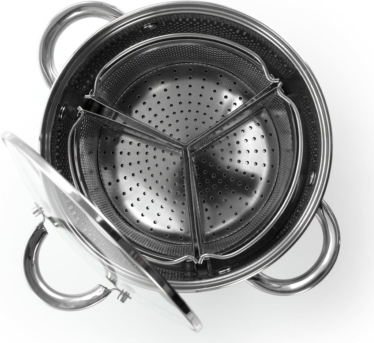 Olla Holandes de acero inoxidable con tapa y 3 divisores de seccion 3.7 l Oster