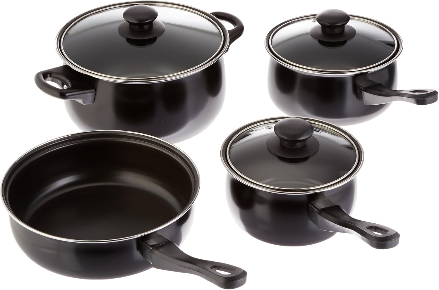 Juego de utensilios de cocina de 7 piezas color negro