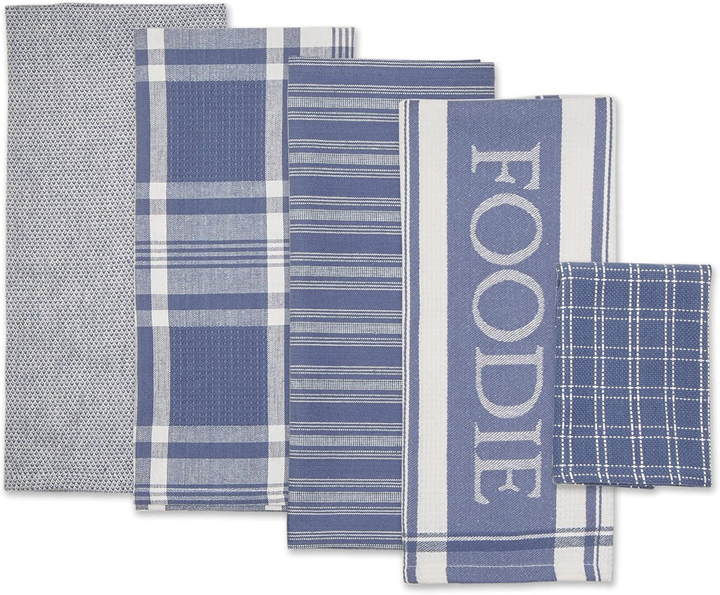 Set 5 toallas para cocina Blue Foodie