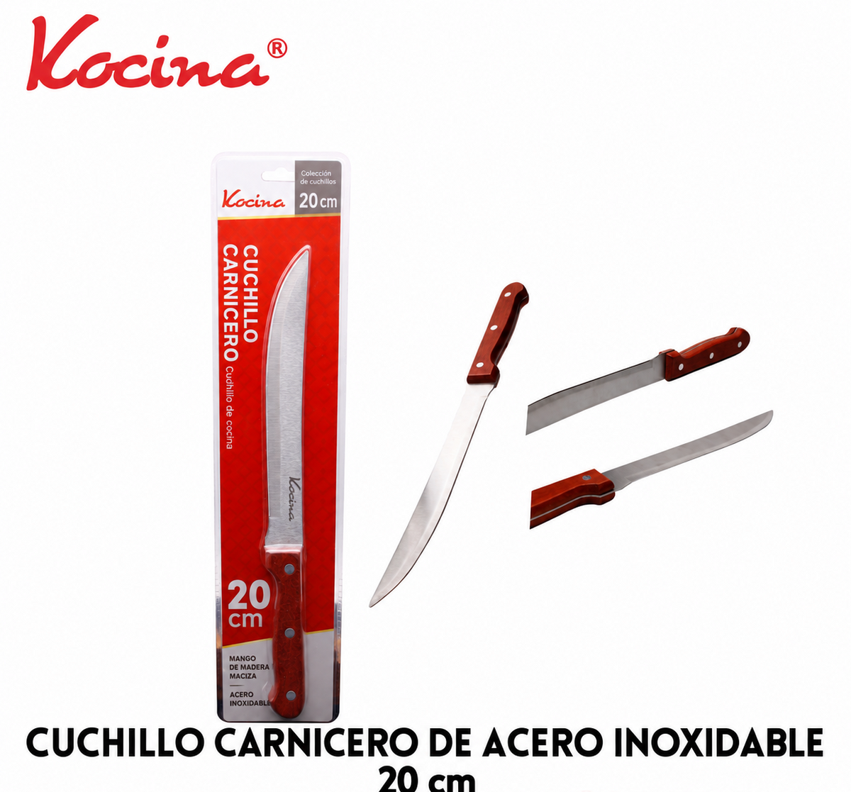Cuchillo carnicero de acero inoxidable 20 cm